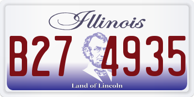 IL license plate B274935
