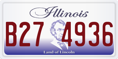 IL license plate B274936