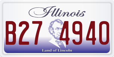 IL license plate B274940