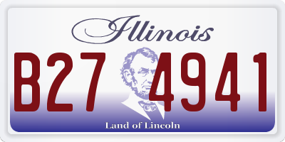 IL license plate B274941