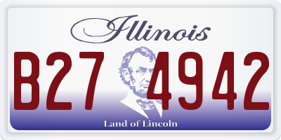 IL license plate B274942