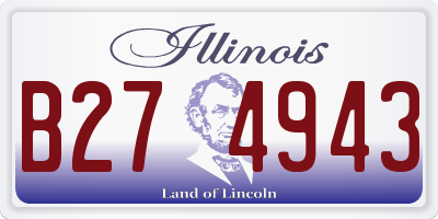 IL license plate B274943