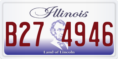 IL license plate B274946