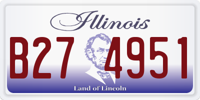 IL license plate B274951