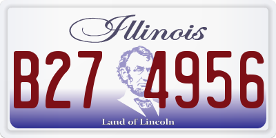 IL license plate B274956
