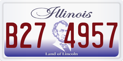 IL license plate B274957