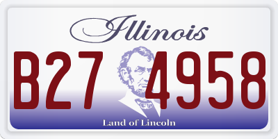 IL license plate B274958