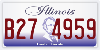 IL license plate B274959