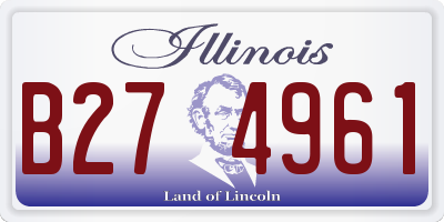 IL license plate B274961