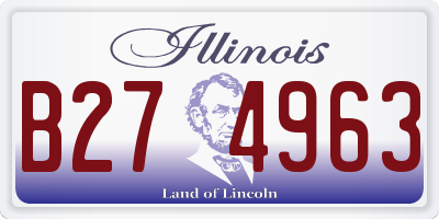 IL license plate B274963
