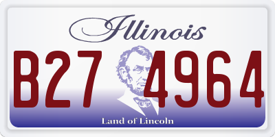 IL license plate B274964