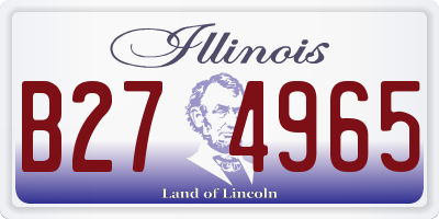 IL license plate B274965