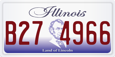 IL license plate B274966