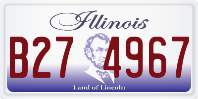 IL license plate B274967