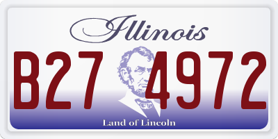 IL license plate B274972