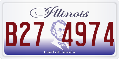 IL license plate B274974
