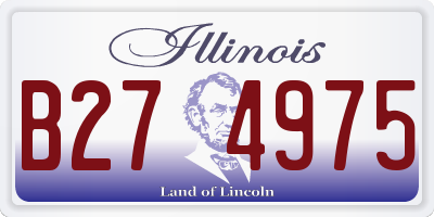 IL license plate B274975