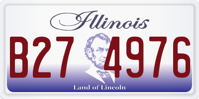 IL license plate B274976