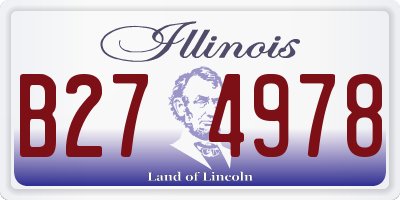 IL license plate B274978