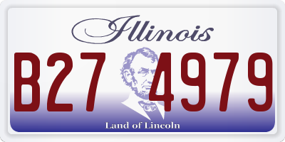 IL license plate B274979