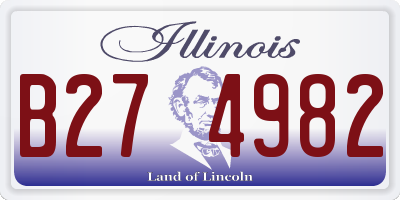 IL license plate B274982