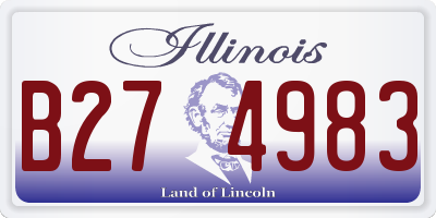 IL license plate B274983