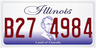 IL license plate B274984