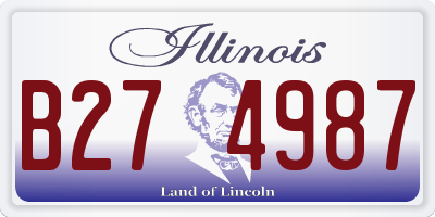 IL license plate B274987