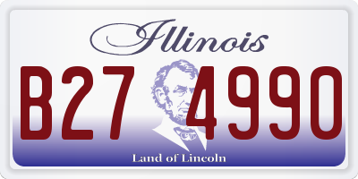 IL license plate B274990