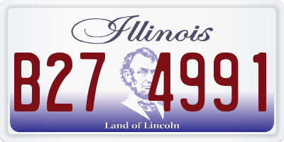 IL license plate B274991