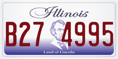 IL license plate B274995