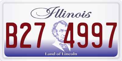 IL license plate B274997