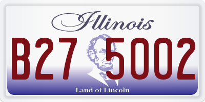 IL license plate B275002