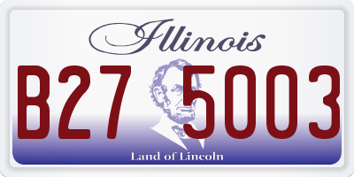 IL license plate B275003