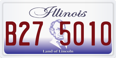 IL license plate B275010