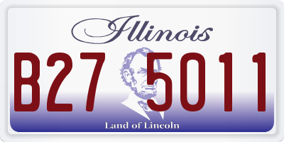 IL license plate B275011