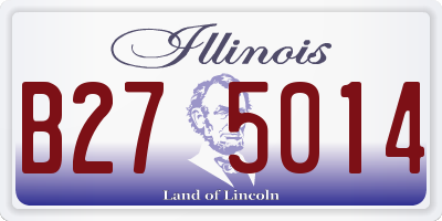 IL license plate B275014