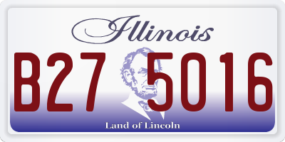 IL license plate B275016