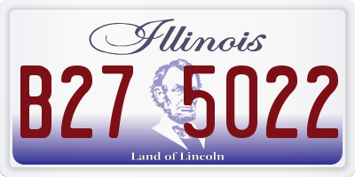IL license plate B275022