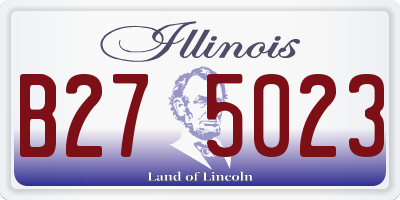 IL license plate B275023