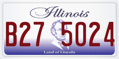 IL license plate B275024