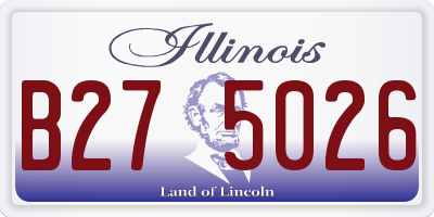 IL license plate B275026