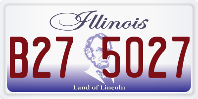 IL license plate B275027