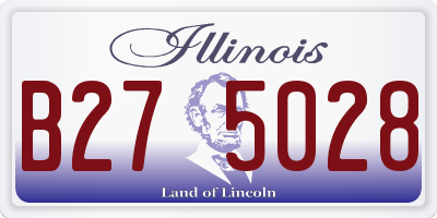 IL license plate B275028