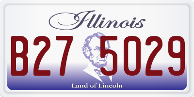 IL license plate B275029