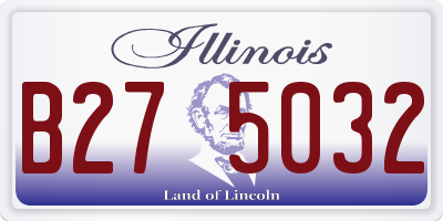 IL license plate B275032