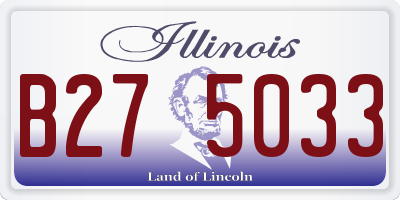 IL license plate B275033