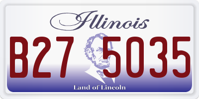 IL license plate B275035