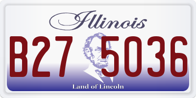 IL license plate B275036