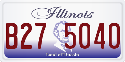 IL license plate B275040